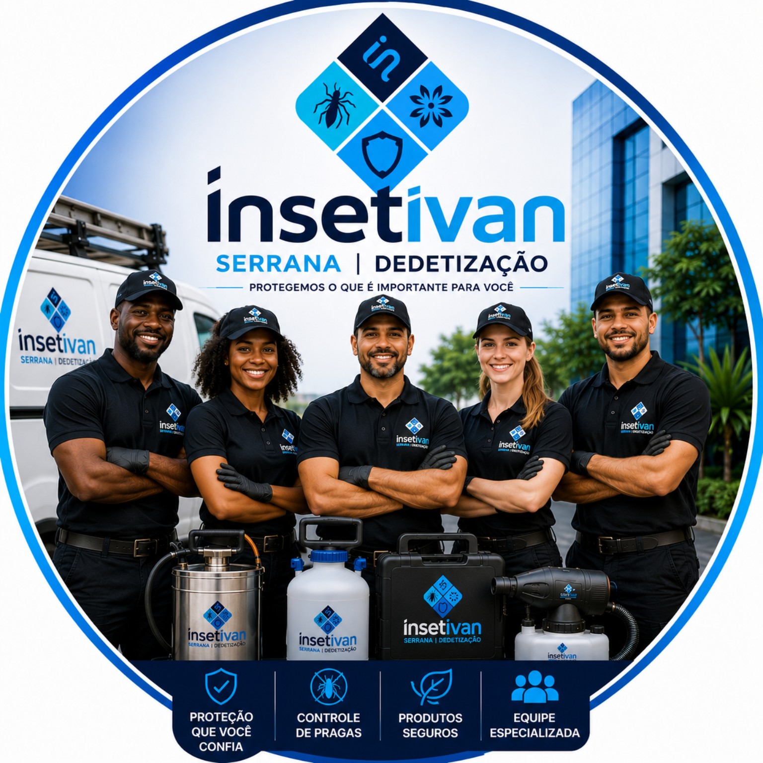 Equipe técnica da Insetivan Serviços de Dedetização